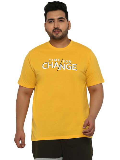 yellow cotton solid t-shirt - 19260830 - Very Small Image - 1