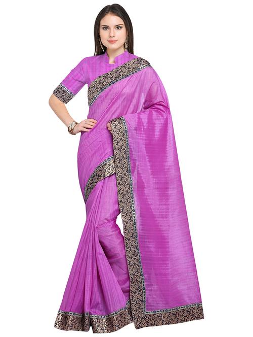 solid bordered bhagalpuri saree with blouse - 19260990 - Very Small Image - 1
