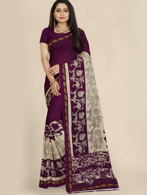 self designed bhagalpuri saree with blouse - 19261387 - Very Small Image - 1