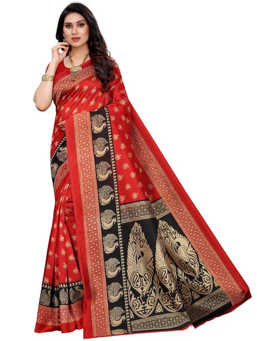 self designed half and half saree with blouse - 19261561 - Very Small Image - 1