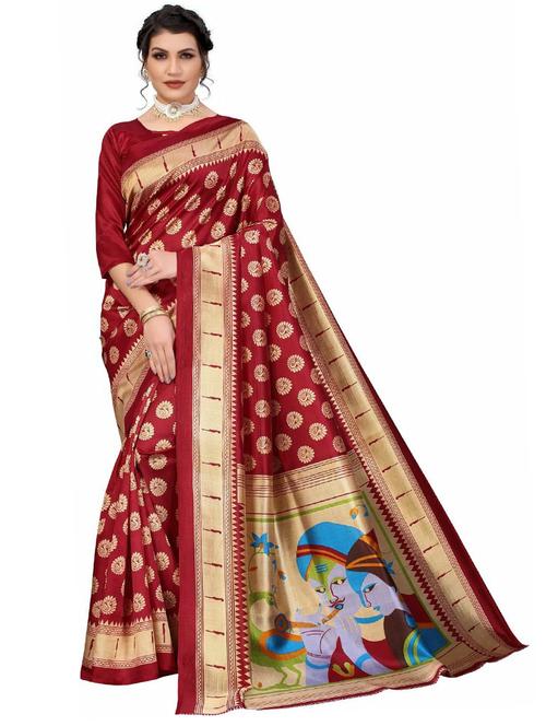 self designed woven saree - 19261584 - Very Small Image - 1
