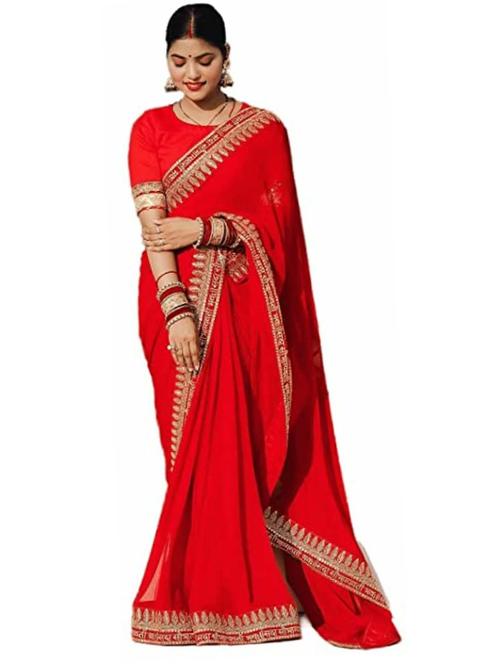 self designed woven saree with blouse - 19261618 - Very Small Image - 1