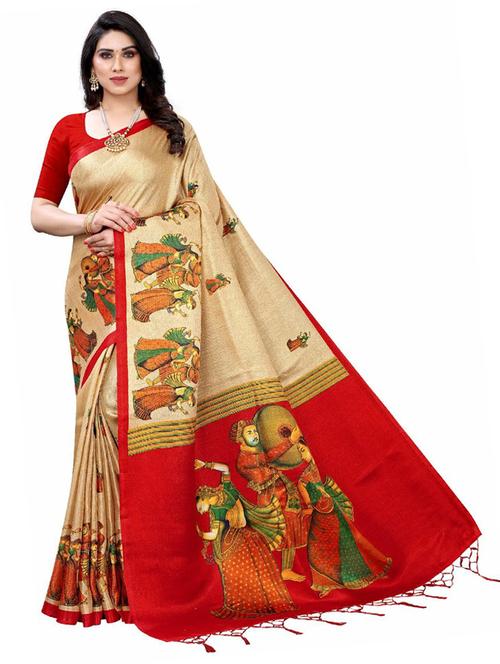 self designed woven saree with blouse - 19261623 - Very Small Image - 1