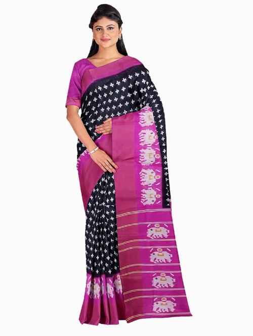 bordered saree with blouse - 19261725 - Very Small Image - 1