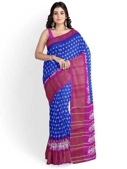 bordered saree with blouse - 19261744 - Very Small Image - 1