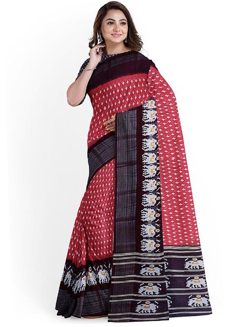 women ikat printed saree - 19261749 - Very Small Image - 1