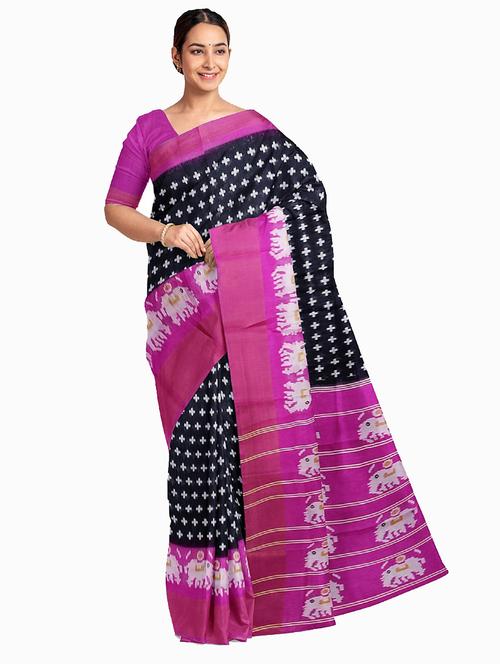 bordered saree with blouse - 19261754 - Very Small Image - 1