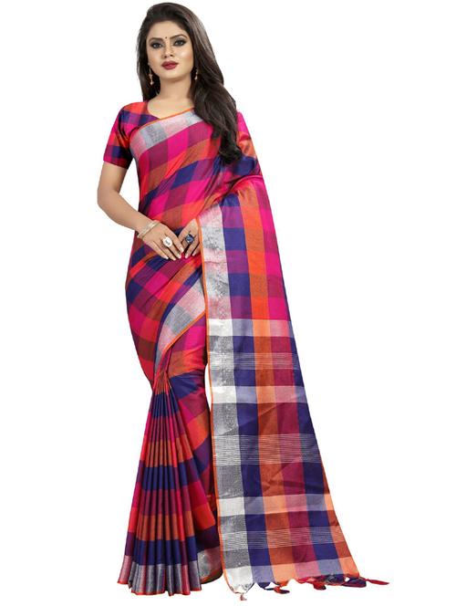 stripes multi color printed saree - 19261836 - Very Small Image - 1