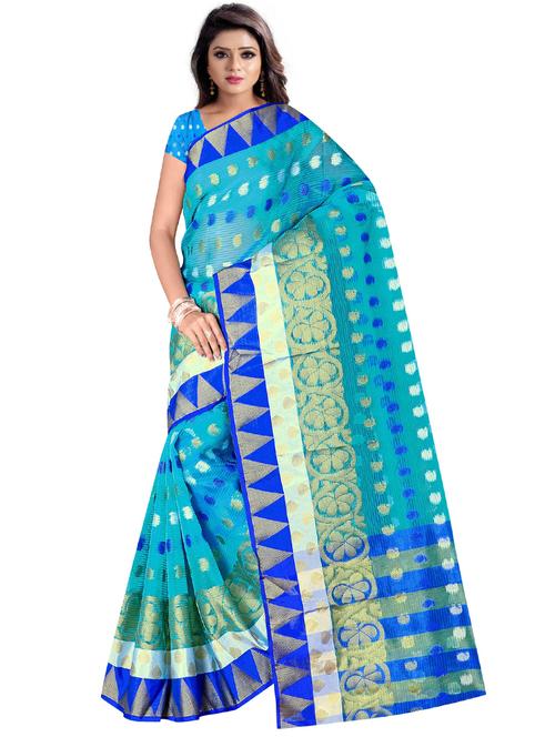 self design kanjivaram saree with blouse - 19261876 - Very Small Image - 1