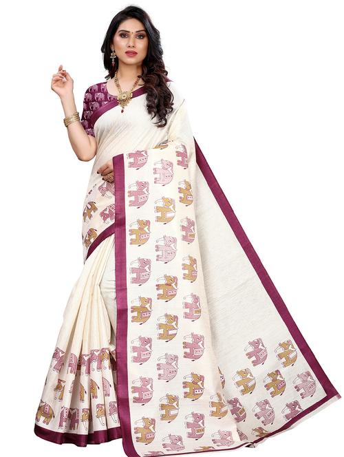 printed bollywood saree with blouse - 19262992 - Very Small Image - 1