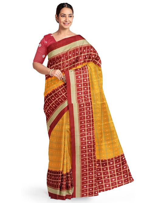 self designed woven saree with blouse - 19263453 - Very Small Image - 1