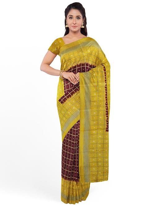 red art silk bandhani saree - 19263506 - Very Small Image - 1