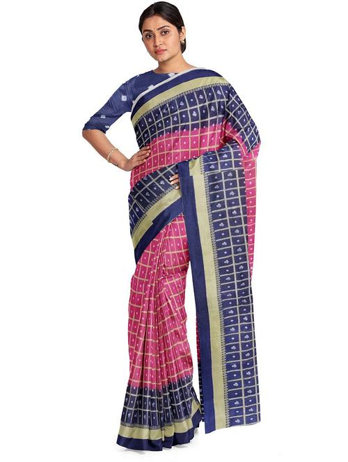 printed bandhani saree with blouse - 19263542 - Very Small Image - 1