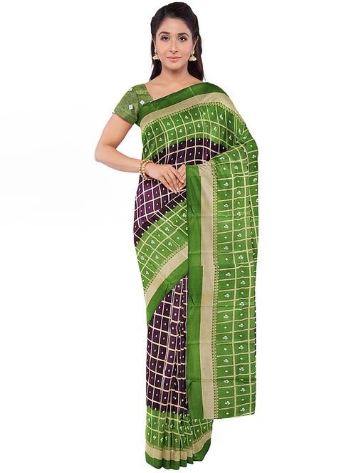 printed bandhani saree - 19263565 - Very Small Image - 1