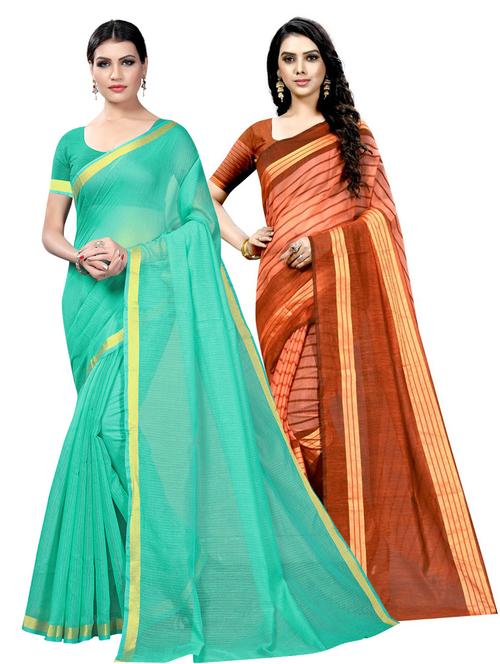 pack of 2 multicolored saree - 19263919 - Very Small Image - 1