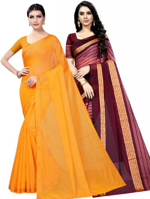 pack of 2 multicolored saree - 19263930 - Very Small Image - 1