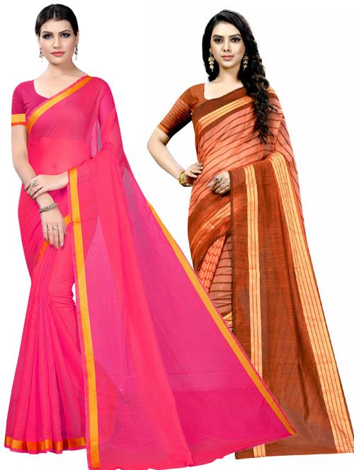 women's self design multi colored saree with blouse - 19264064 - Very Small Image - 1
