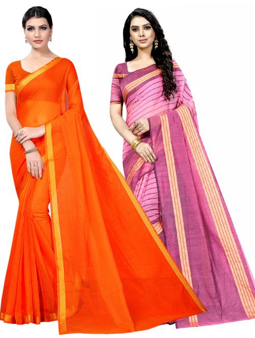 women's saree combo with blouse - 19264093 - Very Small Image - 1