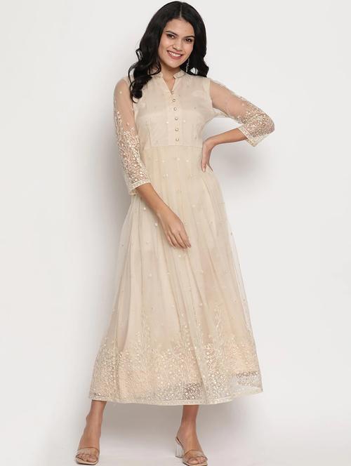 embroidered a-line dress - 19264600 - Very Small Image - 1