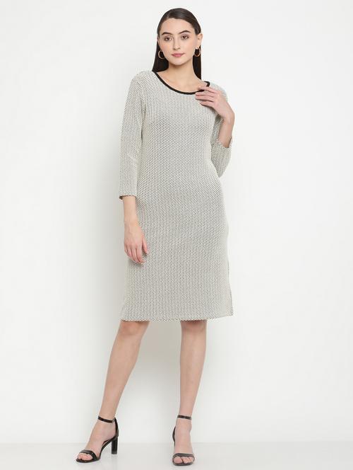 women's shift self design dress - 19264618 - Very Small Image - 1