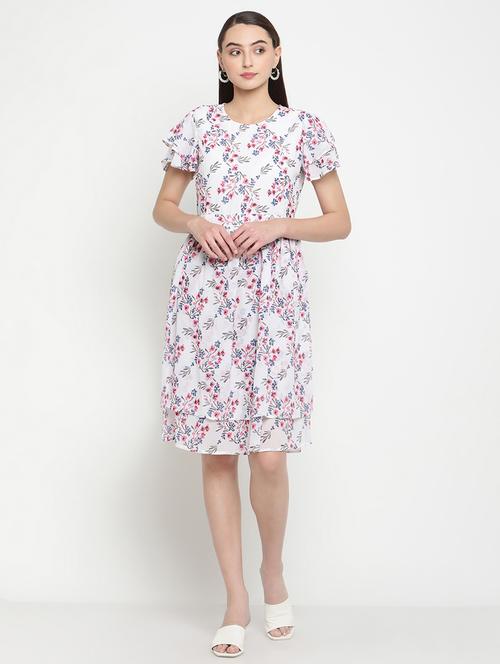 women's layered floral dress - 19264632 - Very Small Image - 1