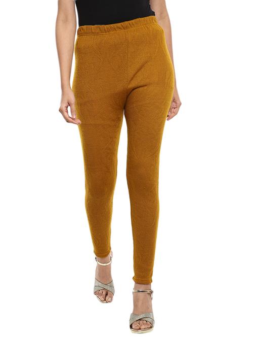 yellow solid cotton legging - 19264656 - Very Small Image - 1