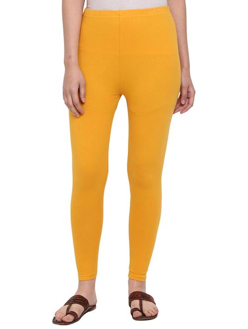 yellow solid cotton legging - 19264681 - Very Small Image - 1