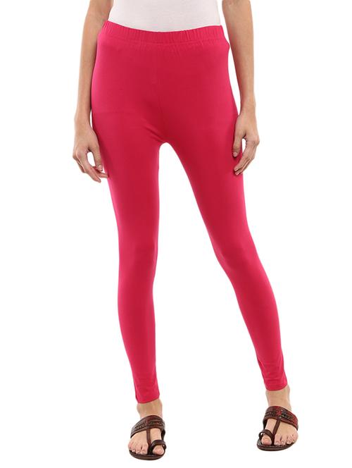 pink solid cotton legging - 19264753 - Very Small Image - 1