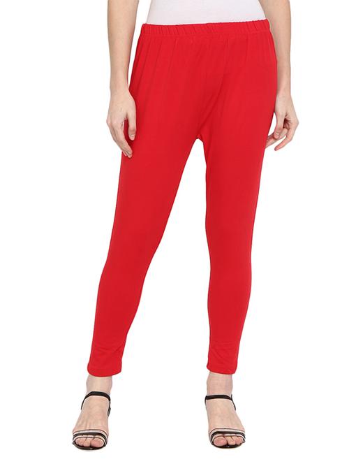 red solid cotton legging - 19264770 - Very Small Image - 1