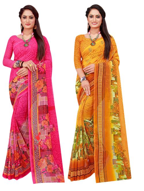 women's saree combo with blouse - 19264942 - Very Small Image - 1