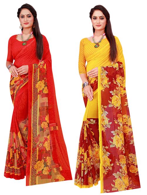 women's saree combo with blouse - 19264984 - Very Small Image - 1