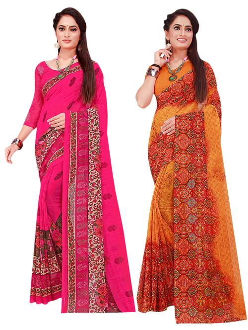 women's saree combo with blouse - 19265014 - Very Small Image - 1