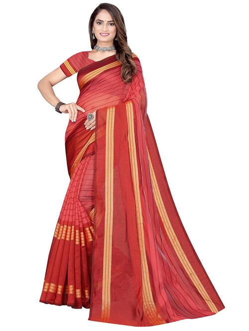 red striped bollywood saree with blouse - 19266061 - Very Small Image - 1