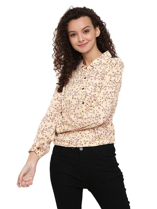 yellow printed regular top - 19267869 - Very Small Image - 1