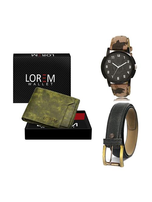 belt, wallet & watch gift combo - 19268054 - Very Small Image - 1