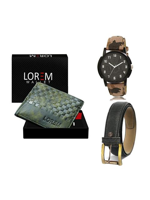 belt, wallet & watch gift combo - 19268076 - Very Small Image - 1