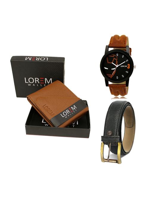 belt, wallet & watch gift combo - 19268085 - Very Small Image - 1