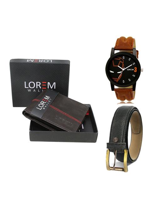 belt, wallet & watch gift combo - 19268090 - Very Small Image - 1