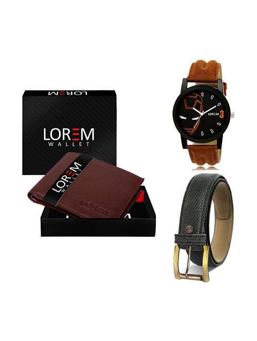 belt, wallet & watch gift combo - 19268097 - Very Small Image - 1