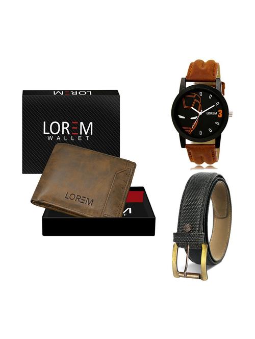 belt, wallet & watch gift combo - 19268107 - Very Small Image - 1