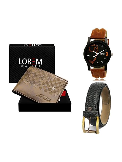 belt, wallet & watch gift combo - 19268119 - Very Small Image - 1