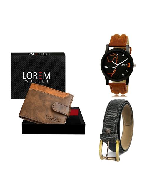 belt, wallet & watch gift combo - 19268127 - Very Small Image - 1