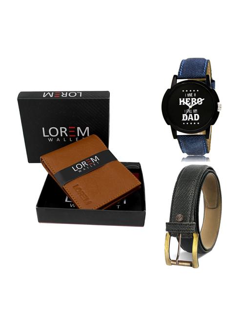 belt, wallet & watch gift combo - 19268221 - Very Small Image - 1