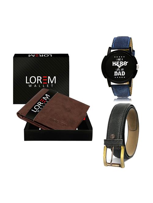 belt, wallet & watch gift combo - 19268230 - Very Small Image - 1
