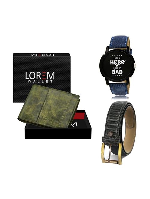 belt, wallet & watch gift combo - 19268236 - Very Small Image - 1