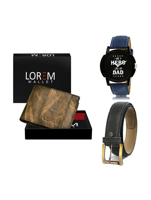 belt, wallet & watch gift combo - 19268238 - Very Small Image - 1