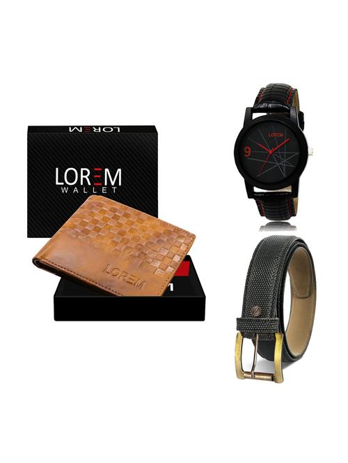 belt, wallet & watch gift combo - 19268300 - Very Small Image - 1