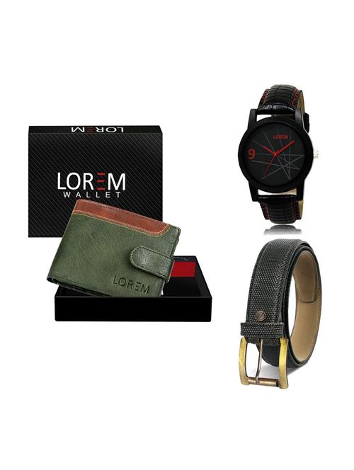 belt, wallet & watch gift combo - 19268309 - Very Small Image - 1