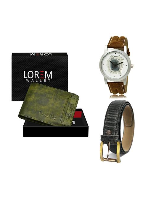 belt, wallet & watch gift combo - 19268335 - Very Small Image - 1
