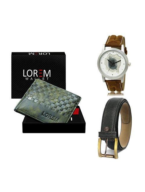 belt, wallet & watch gift combo - 19268346 - Very Small Image - 1